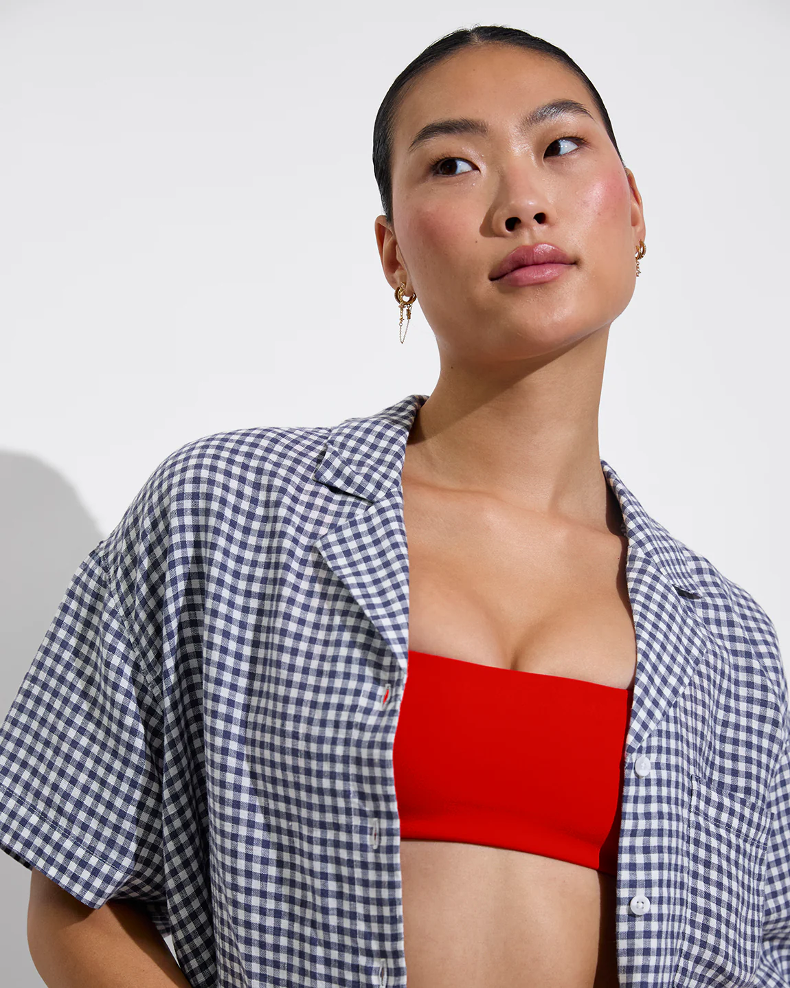 Leisure Shirt - Gingham: Varsity / Coconut - Image 4