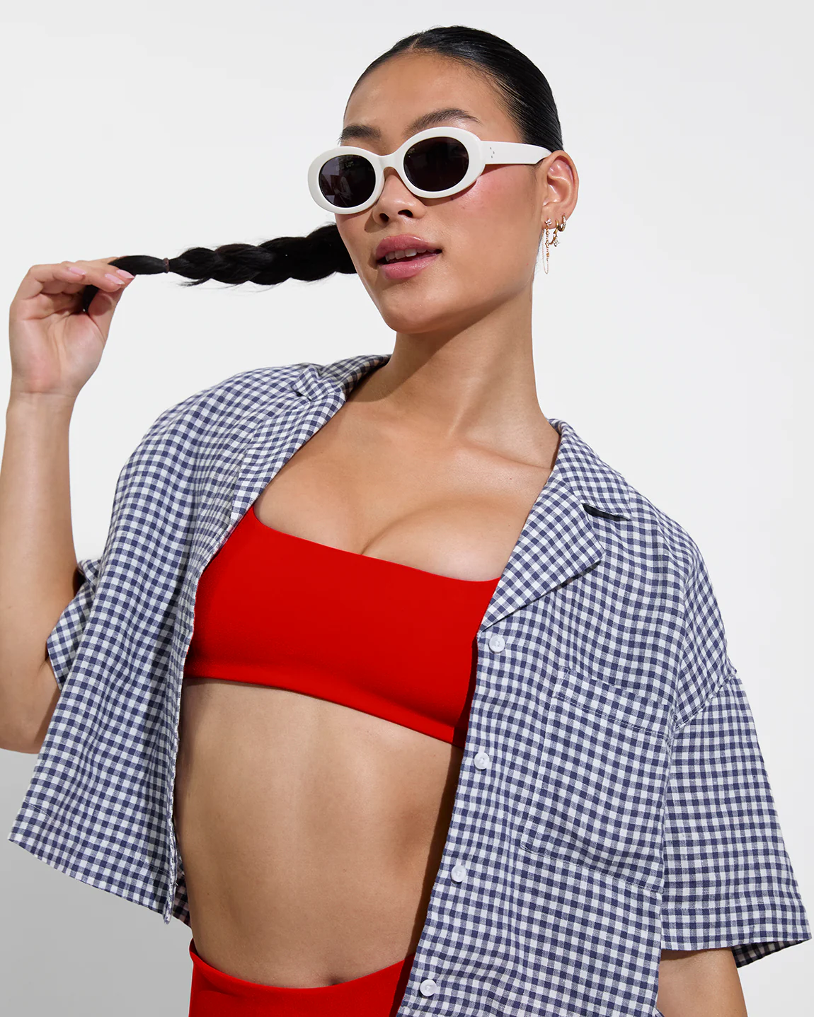Leisure Shirt - Gingham: Varsity / Coconut - Image 5