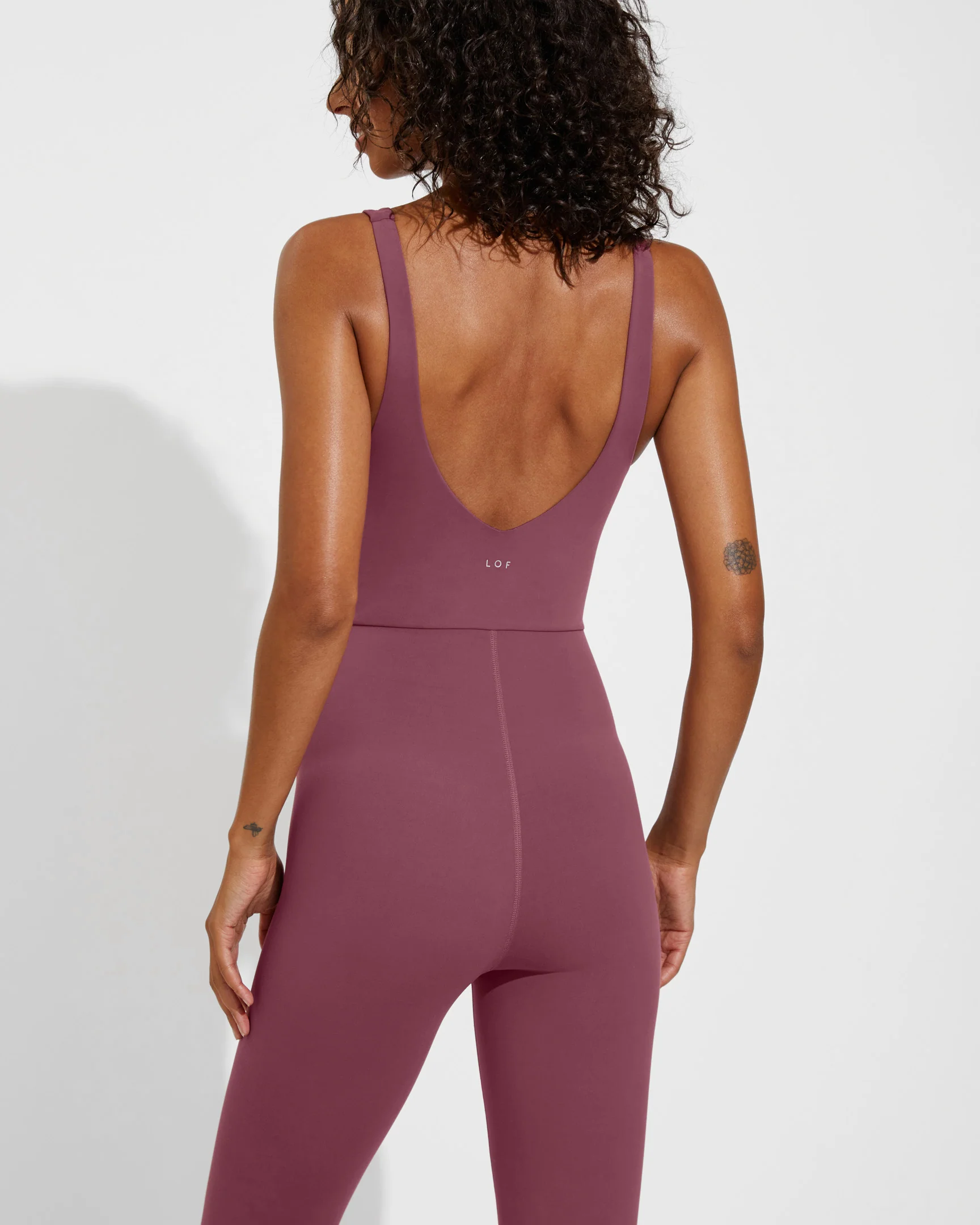 Plunge Playsuit 27" - Desert Plum - Image 5