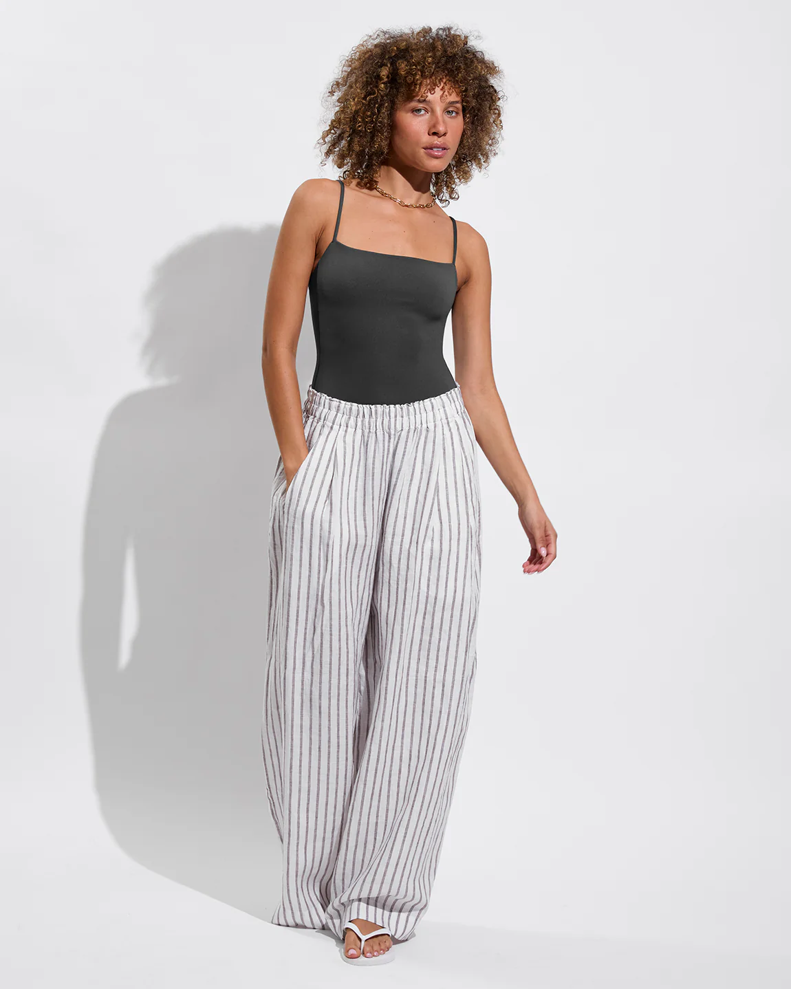 Coastal Pant - Classic Stripe: Stormy / Coconut - Image 4