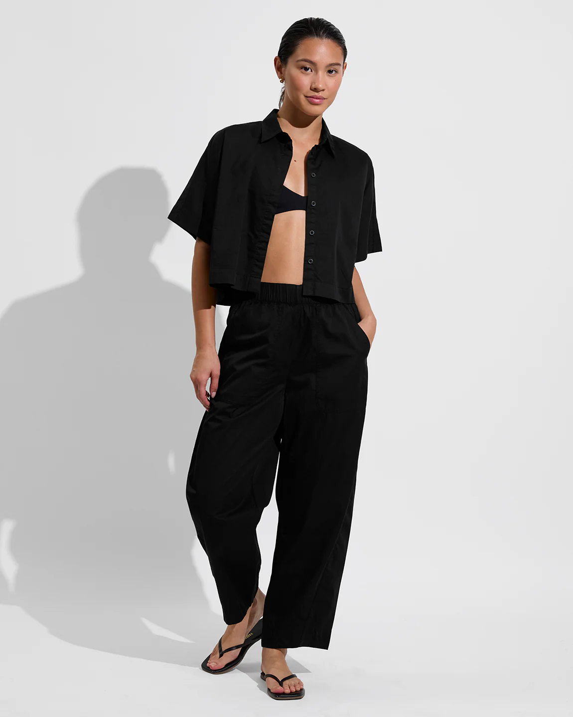 Tour Cropped Shirt - Jet - Image 5